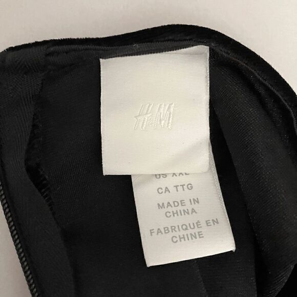 H&M Black Velour Dress with Silver Grommet Accents / SZ: XXL - Picture 8 of 8